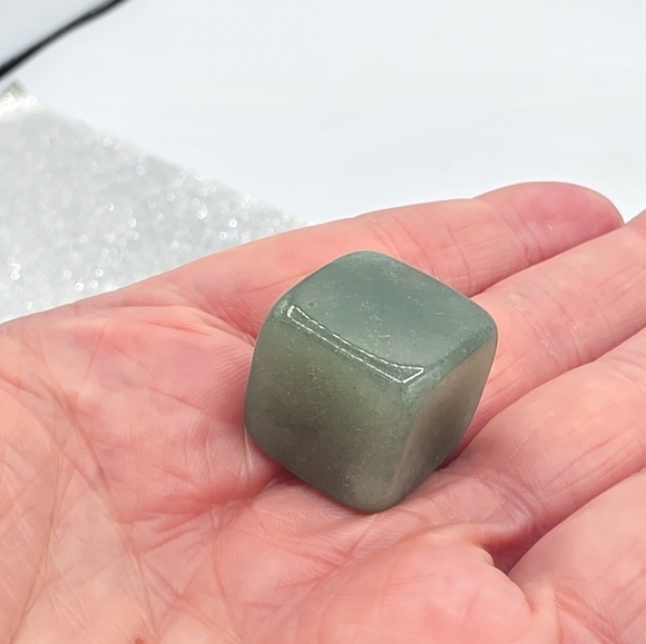 Green Aventurine Crystal Stone Cube Tumble - Picture 3 of 5